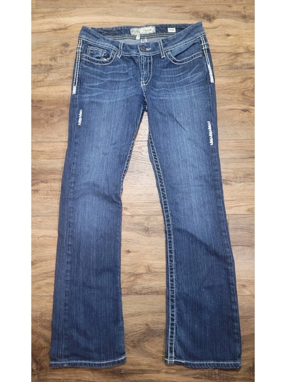 BKE Jeans Womens 29 Blue Payton Bootcut Mid Rise Dark Wash Stretch Cowgirl Denim